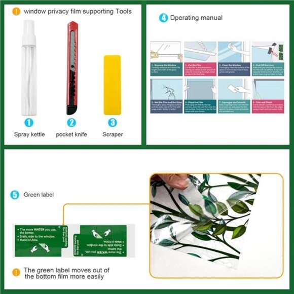 Window Privacy Film Stain Glass Window Film Rainbow Window Film Window clings - Picture 2 of 7